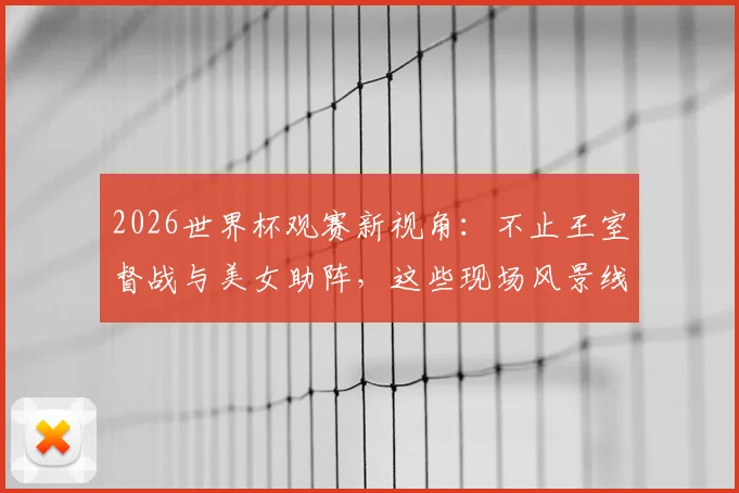 2026世界杯观赛新视角：不止王室督战与美女助阵，这些现场风景线更值得关注